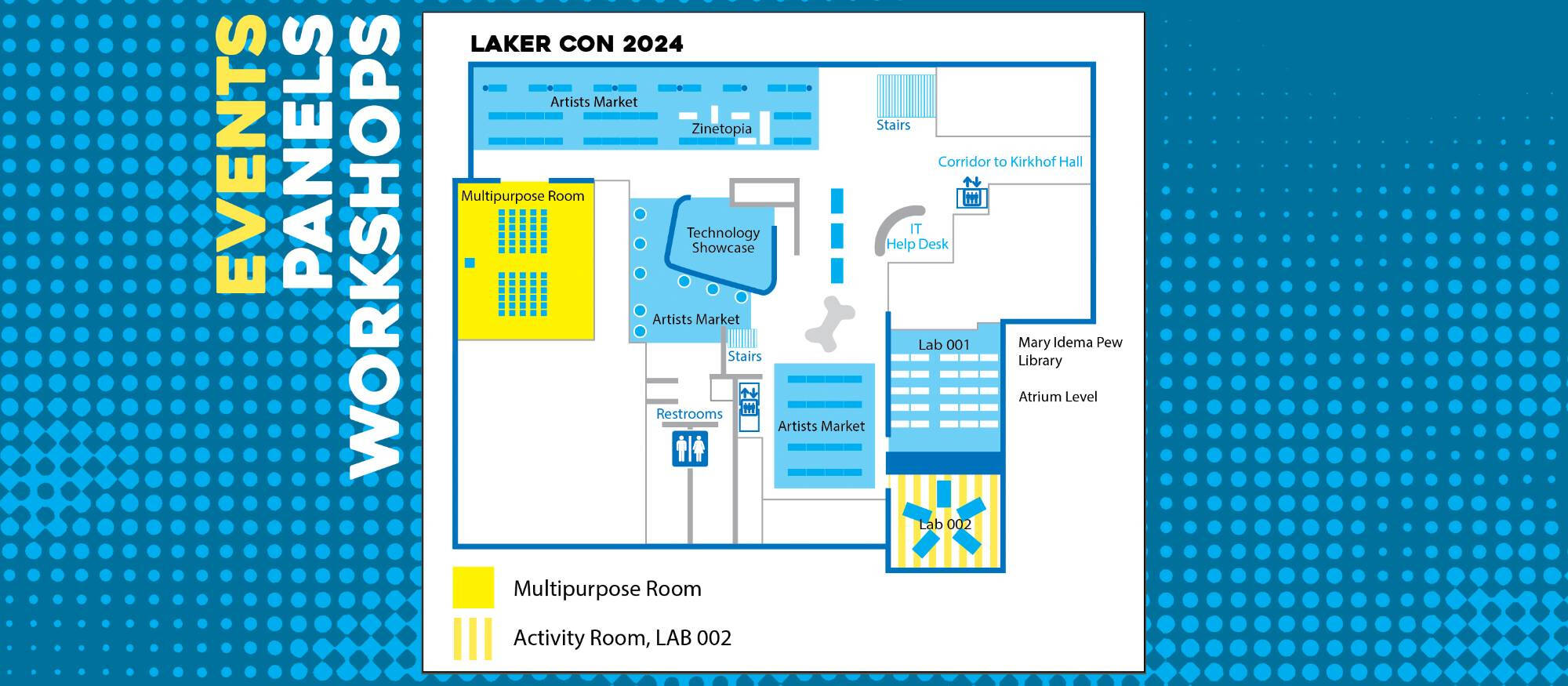 Map of the panels and workshops layout